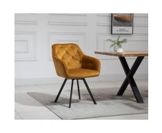 SalesFever »Fiona« Polsterstuhl mit Drehfunktion senfgelb 61x85x62 cm