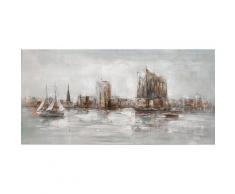 La Casa »Skyline Hamburg - Elbphilharmonie« Ölbild handbemalt