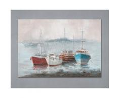 La Casa »Boote auf dem Wasser« Ölbild handbemalt 100x70 cm