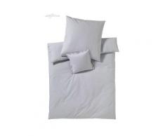 Elegante Perkal Bettwäsche »Classico« Silber 7023-19 Bettwäsche 155x220 cm / 80x80 cm