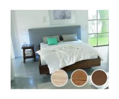 Hasena Oak-Line Massivholzbett Cadro Vilo/Colina 140x200 cm / Wildeiche coffee, gebürstet, geölt