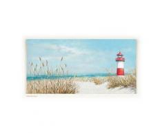 La Casa »Leuchtturm am Strand« Ölbild 140x70 cm
