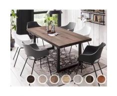 SIT Tops & Tables Esstisch Massivholz Timber ll Natur geölt / 200x100 cm / Eisen antikbraun