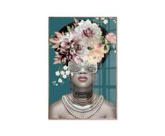 La Casa »Lady with flowers and glasses« Wandbild 80x120 cm