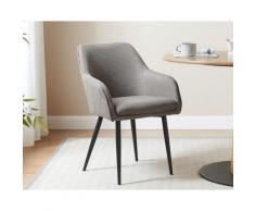 SalesFever »Freja« Armlehnstuhl Strukturstoff taupe