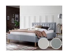 meise.möbel »Malin« Polsterbett 140x200 cm / hellgrau