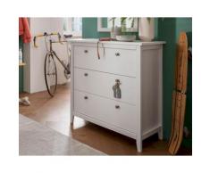 Massivholz »Solvita« Kommode II weiß Kiefer weiß