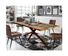 SIT Tops & Tables »Sydney« Esstisch Massivholz Retro 240x100 cm / Eisen antikschwarz
