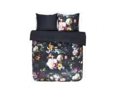 Essenza »Fleur« Satin Bettwäsche Nightblue 200x200 cm / 2x 80x80 cm