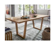 3S Frankenmöbel »Locarno« Wildeiche Massivholz Esstisch TI-0600 / 180x100 cm / Baumkante