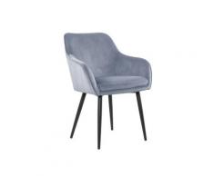 SalesFever »Freja« Armlehnstuhl Samt hellgrau 61x85x45 cm