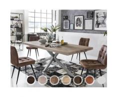 SIT Tops & Tables Esstisch Massivholz Timber Natur geölt / 200x100 cm / Eisen antikschwarz