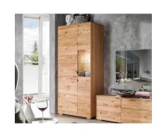 Massivholz »Zerro« Highboard Kernbuche / mit Beleuchtung