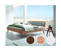 Hasena Fine-Line Massivholzbett Syma Masito/Duetto 160x220 cm / Buche weiss deckend, lackiert