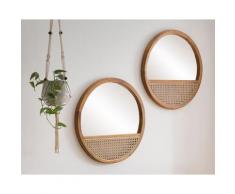 SIT Rattan Vintage Spiegel rund