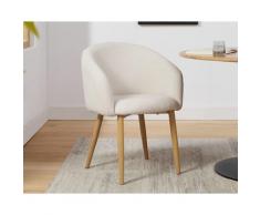 SalesFever »Tuva« Armlehnstuhl 2er Set beige aus Stukturstoff