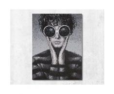 La Casa »Frau mit Sonnenbrille« Ölbild handgemalt 90x120 cm