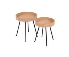 Möbilia »Lia« Beistelltisch 2er-Set aus Kork