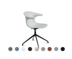 infiniti »LOOP MONO« 4 Star Designer-Stuhl 31 schwarz matt lackiert / IS503 Taubenblau