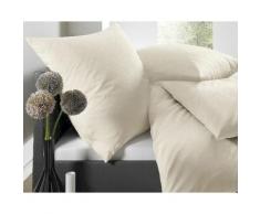 schlafgut »Uni« Satin Bettwäsche 7855 155x220 cm / 80x80 cm / 006 blanc