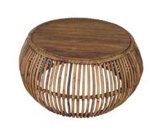 SIT Rattan und Teak Couchtisch - rund – erhältlich in 2 Größen