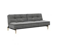 Innovation »Dublexo« Klappsofa Styletto helles-Holz/Schwarz / 558 Soft Indigo / ohne Armlehne