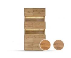 Massivholz »St. Gallen« Doppel-Glasvitrine – erhältlich in 8 Ausführungen