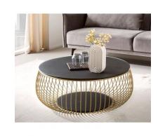 SalesFever »Yuna« Couchtisch schwarz/gold