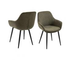 SalesFever »Leo« Armlehnstuhl 2er-Set grün 64x86x59 cm