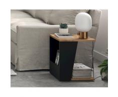 TemaHome »Albi« Beistelltisch Schwarz mit Walnuss 40x46x40 cm