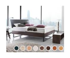 Hasena Wood-Line Massivholzbett Premium Indus/Ripo 180x200 cm Buche walnuss 20 cm