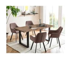 SalesFever »Layne-Cristobal« Esszimmergruppe Akazie braun – erhältlich in 2 Größen