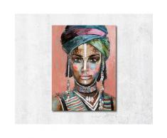 La Casa »Frauenkopf mit Ohrringen« Ölbild handbemalt 90x120 cm auf Leinwand