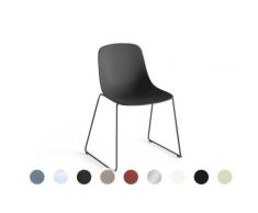 infiniti »PURE LOOP MONO« Sled Designer-Stuhl AC31 Schwarz matt / IS020 Weiss