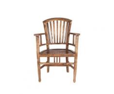 SIT Seadrift Teak Massivholz Stuhl mit Armlehne