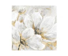 La Casa »weiße Blumen« Ölbild handbemalt