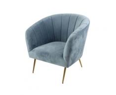 VOSS Design Samt Sessel Ivy hellblau 78x71x78 cm