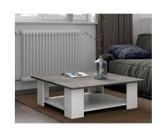 TemaHome »Square« Kaffeetisch Weiß mit Concrete 67x31x67 cm