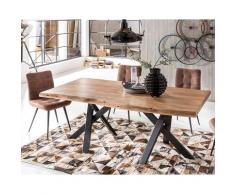 SIT Tops & Tables Esstisch Massivholz Poseidon 5,6 cm / 200x100 cm / Eisen antikschwarz