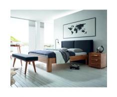 Hasena Fine-Line Massivholzbett Syma Ronda/Almeno 160x200 cm / Buche weiss deckend, lackiert