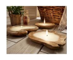 die Faktorei »Teakholz« Kerze in Schale