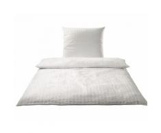 Elegante Seersucker Bettwäsche »Chelsea« Weiß 7013-00 Bettwäsche 155x220 cm / 80x80 cm