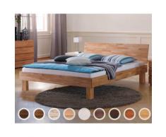 Hasena Wood-Line Massivholzbett Cantu/Varus 180x200 cm Buche schoko 20 cm