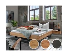 Forestales »Riverside« Massivholzbett II 200x200 cm / Wildeiche