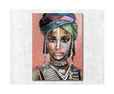 La Casa »Frauenkopf mit Ohrringen« Ölbild handgemalt 120x160 cm