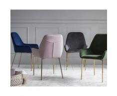 SalesFever »Velvet« Stuhl 2er-Set blau Samt