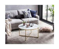 SalesFever »Daisy« Couchtisch Weiß/Gold