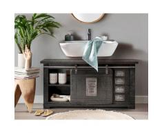 3S Frankenmöbel »Cosma« Massivholz Badezimmer-Unterschrank II grau