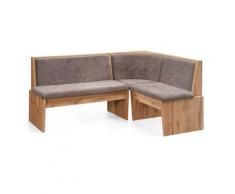 Schösswender »Inka« Eckbank 147x187 cm / Gavin 11 dunkelgrau / geschlossen / Rundecke / Artisan Oak Dekor