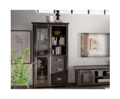 3S Frankenmöbel »Cosma« Massivholz Vitrine I grau – erhältlich in 1 Größen